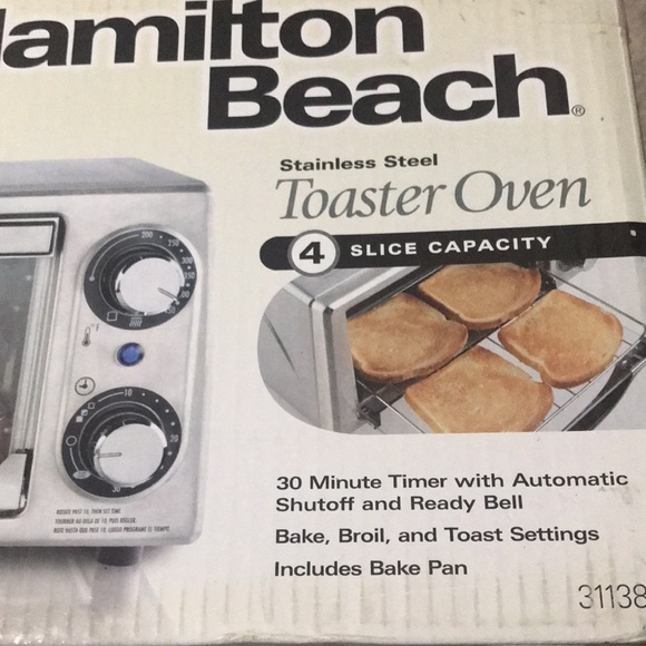 ✨🆕BNIB!SEALED!Hamilton Beach Stainless Steel Toaster Oven - Silver✨ - Picture 5 of 11
